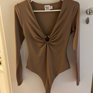 princess polly brown bodysuit worn once!!
